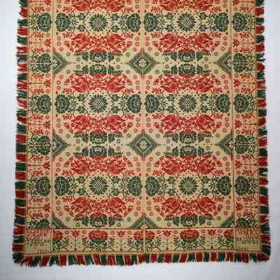 Pennsylvania coverlet; starwork; Jacob Mosher Hausman 1833
