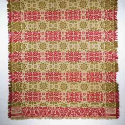 Indiana coverlet by Henry Adolf, tied beiderwand