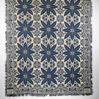 Ohio coverlet by Frederick Hesse (attr.), 1853, doubleweave