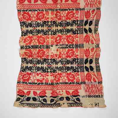 Pennsylvania crib coverlet; tied half doublecloth; Solomon Kuter 1843