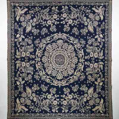 New York coverlet by David Van Eps (attr.) for E.A.W, 1846, doubleweave