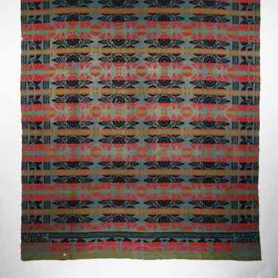 Pennsylvania coverlet by Reuben Peter, 1845, tied beiderwand