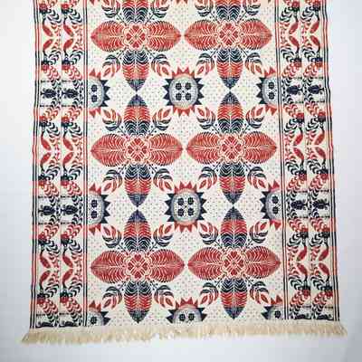Ohio coverlet; tied half doublecloth