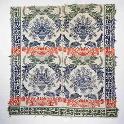 Ohio coverlet; tied half doublecloth