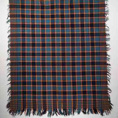 Geometric coverlet; twill