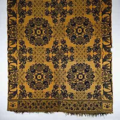 Indiana coverlet by Samual Stinger, 1847, doubleweave