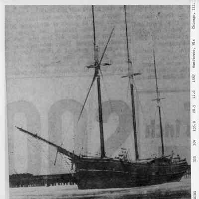 Newspaper photo of Fleetwing docked
