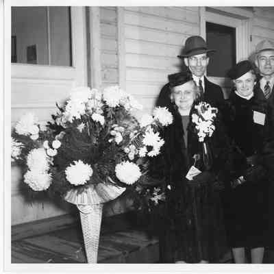 4 people at the launching of FP-362 at SBSB&DD Co. 1943