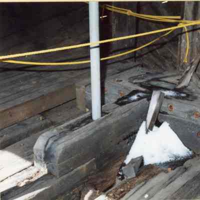Alvin Clark foremast step, looking forward and to port 1994