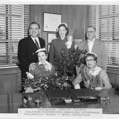 LST-1170 christening party at Christy Corp Office May 22, 1954