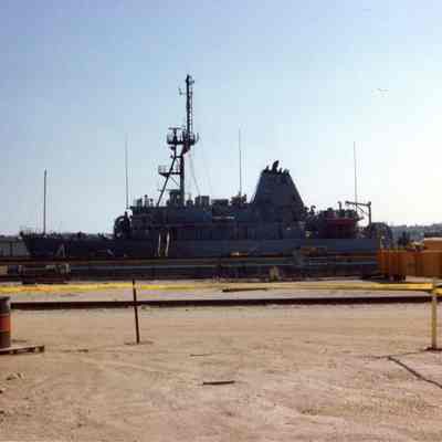 MCM-4 USS Champion at Bay Shipbuilding 1990