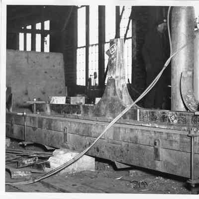Workshop with welding equipment