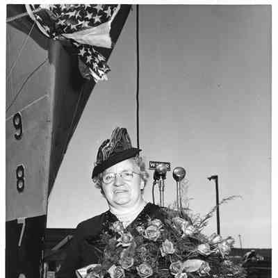 Mrs. Anastasia Zaborowski at launching of PC-1566