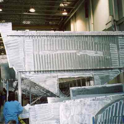 Yacht being constructed at Palmer Johnson 2006
