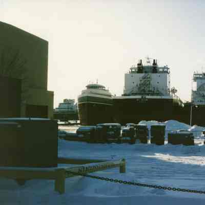 Wilfred Sykes, St. Clair, and Charles E. Wilson at Bay Shipbuilding 1994