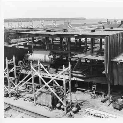 Interior of the Badger under construction at Christy Corp August 1, 1951