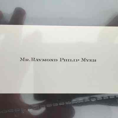 Raymond Philip Myer calling card