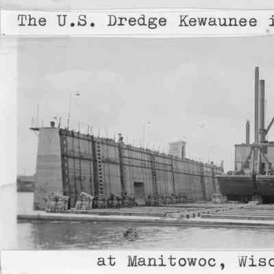 US Kewaunee in drydock at Manitowoc 1931