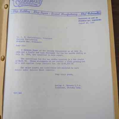 Christy Corp bi-monthly Profit Ledger 1956