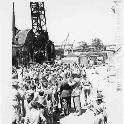 Boy Scouts at Leathem D. Smith Shipbuilding Yard