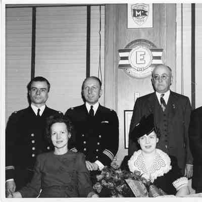 L.D. Smith and Alva Smith with ship sponsor