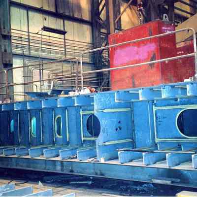 Prefab section of oil barge at Bay Shipbuilding 2002