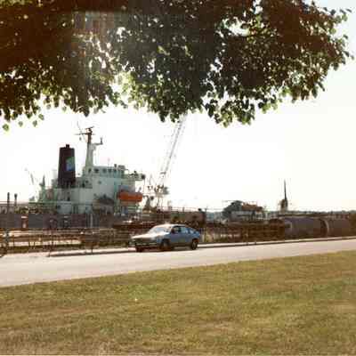 Kissla in graving dock at Bay Shipbuilding 1991