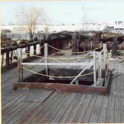 Alvin Clark forward cargo hatch and general deck arrangement looking forward 1994