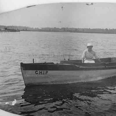 Emil Vetter in boat Chip 1913