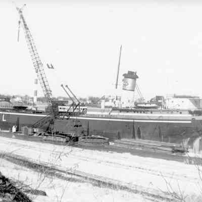 Stern view of Clarence B. Randall at Manitowoc Shipbuilding 1970