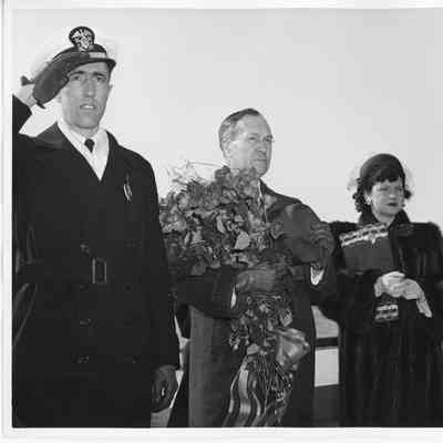 Mrs. Alan Ashcroft and Alva Smith at launching of PC-1263