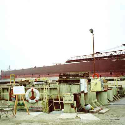 James R. Barker docked at Bay Shipbuilding 2002
