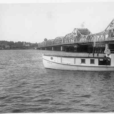 Man poking head out of fishing tug Buddy O at Sturgeon Bay Boat Works