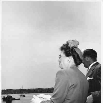 Two people on the Poinsett