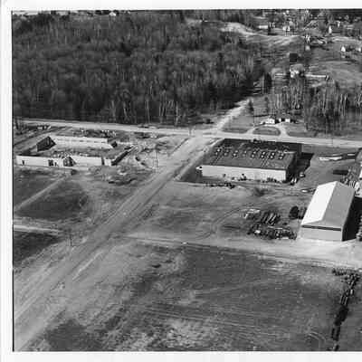 Arial view of industrial park under construction