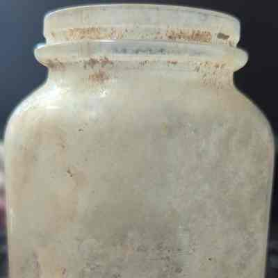Dirty transparent jar