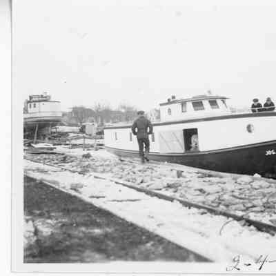Fishing tug Jos. Cayner Sr. docked February 4, 1935