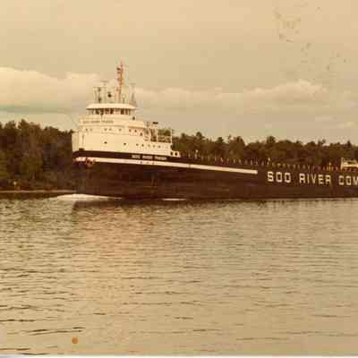 Freighter Soo River Trader at St. Mary's River in June, 1982