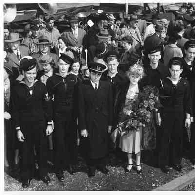 Group of people at christening of YW-124