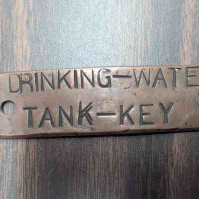 Drinking Water Tank Key Nameplate
