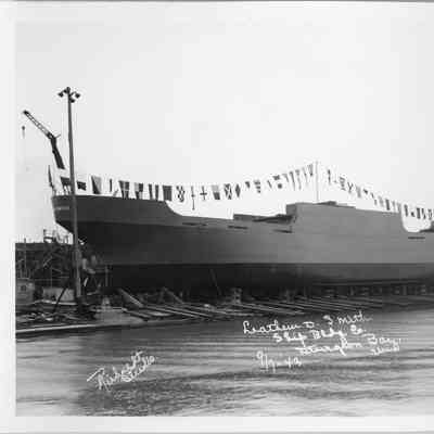 Freeman Hatch on skids pre-launch 1942