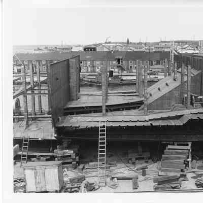 Badger frame under construction August 1, 1951