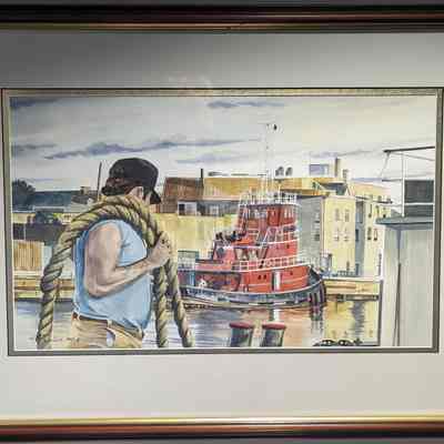 Morning Preparation Framed Painting