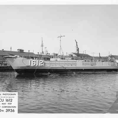 LCU-1612 in water near dock May 15, 1959