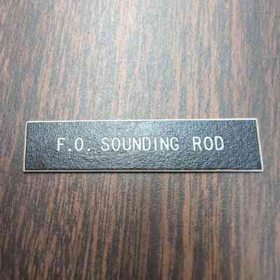 F.O. Sounding Rod Nameplate