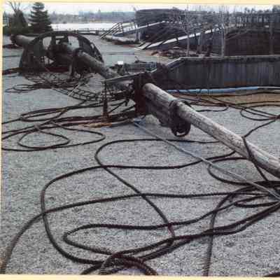 Alvin Clark foremast looking from t'gallant down to topmast 1994
