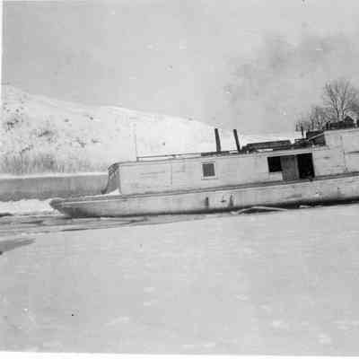 Albert C. Kalmbach in ice covered canal