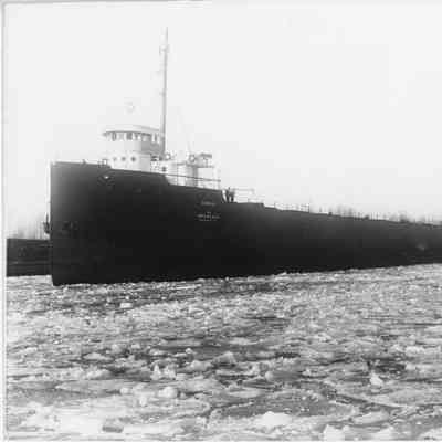Corvus underway in icy water
