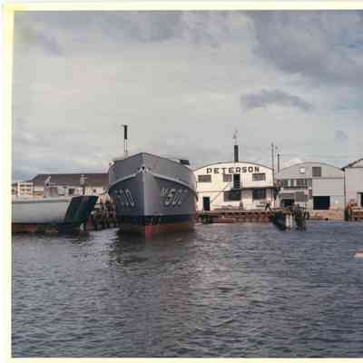PBI Navy ship M500 in water in front of PBI