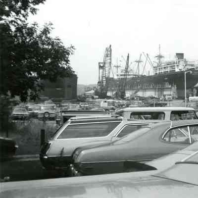 Photinia in drydock at Bay Shipbuilding after grounding in Milwaukee 1978